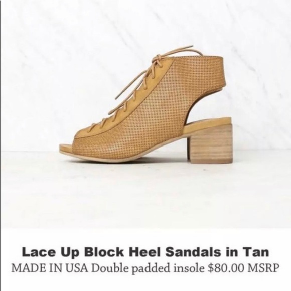 MADE IN USA LaceUp SBICCA Open Toe Sandals Booties - Picture 2 of 4